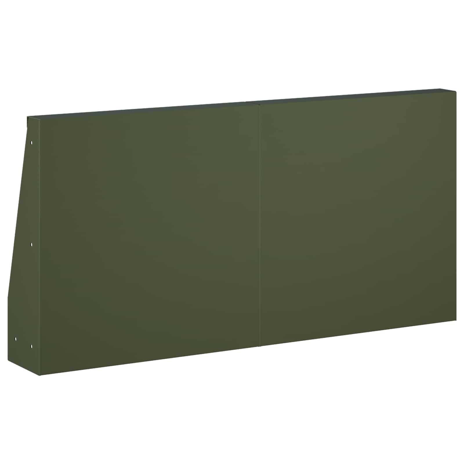 vidaXL Mur oporowy 4 szt. 40 x 12 x 50 cm Stal Oliwkowy zielony