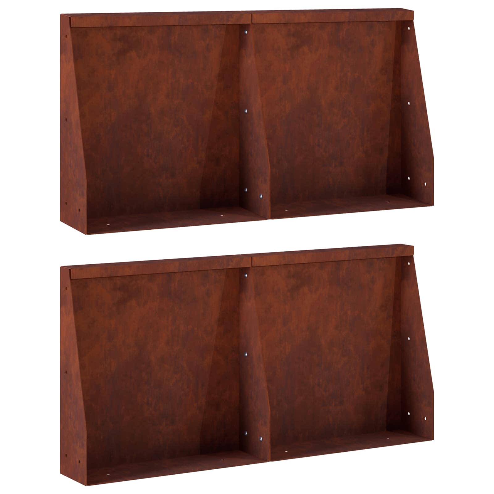 vidaXL Mur oporowy 4 szt. 40 x 12 x 50 cm Stal kortenowska Rdzawy