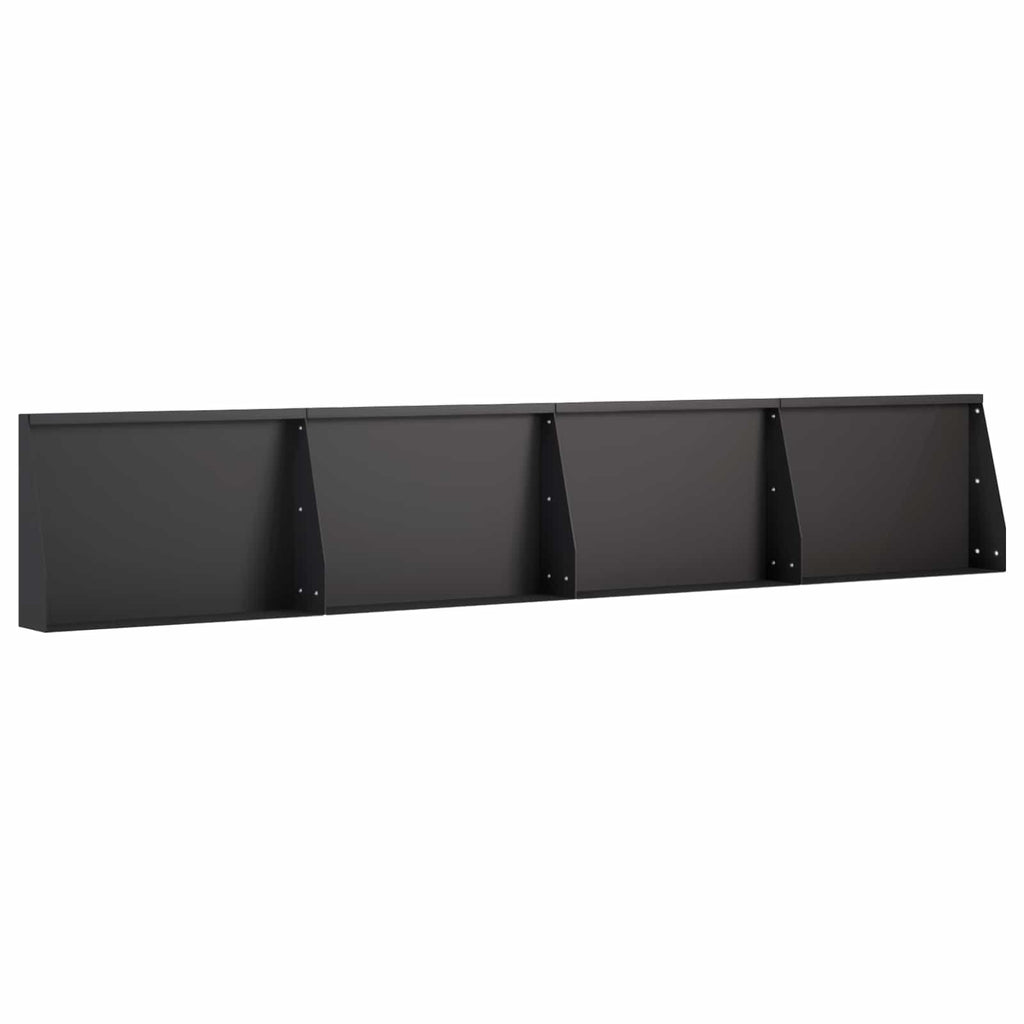 vidaXL Mur oporowy 4 szt. 60 x 12 x 30 cm Stal Czarny