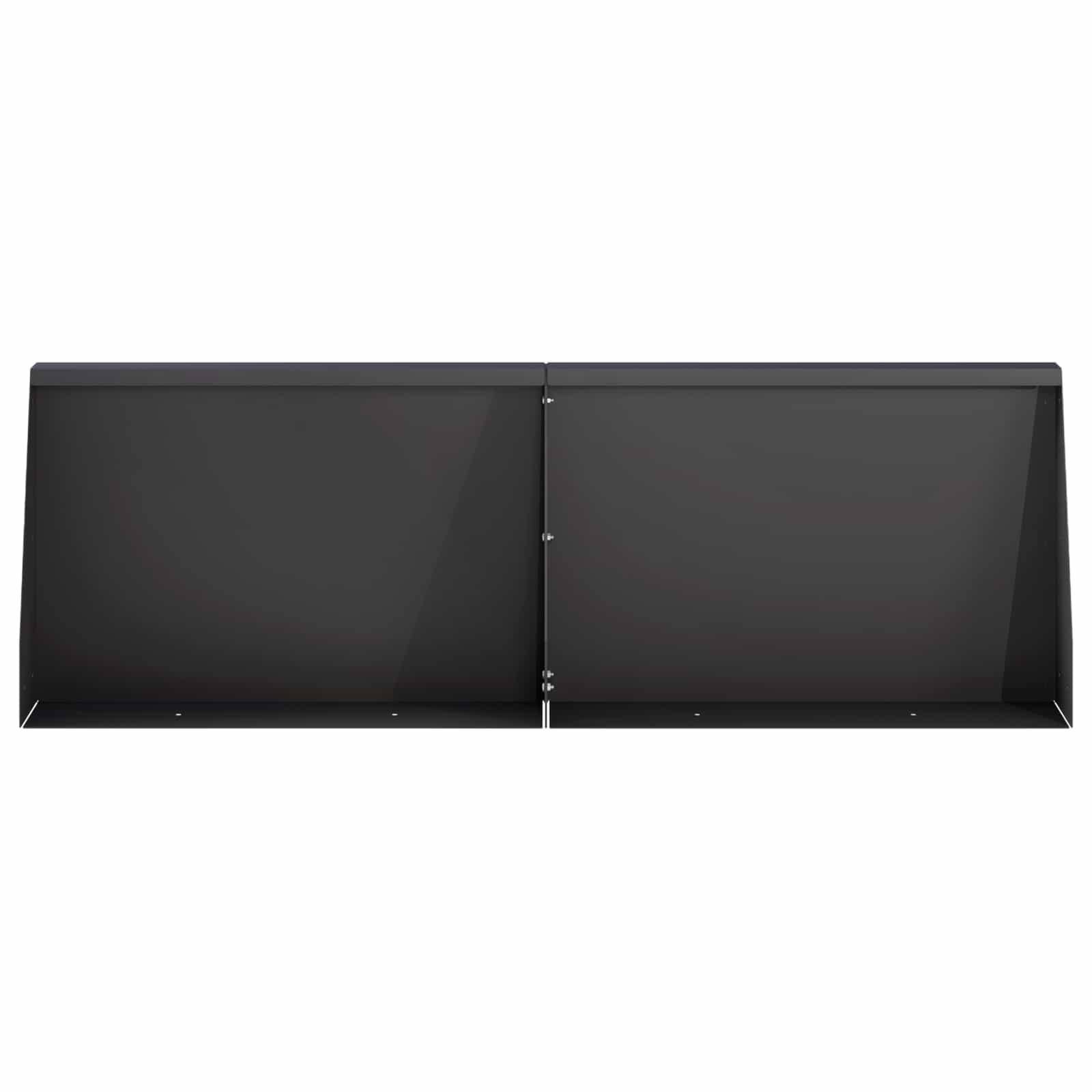 vidaXL Mur oporowy 4 szt. 60 x 12 x 30 cm Stal Czarny