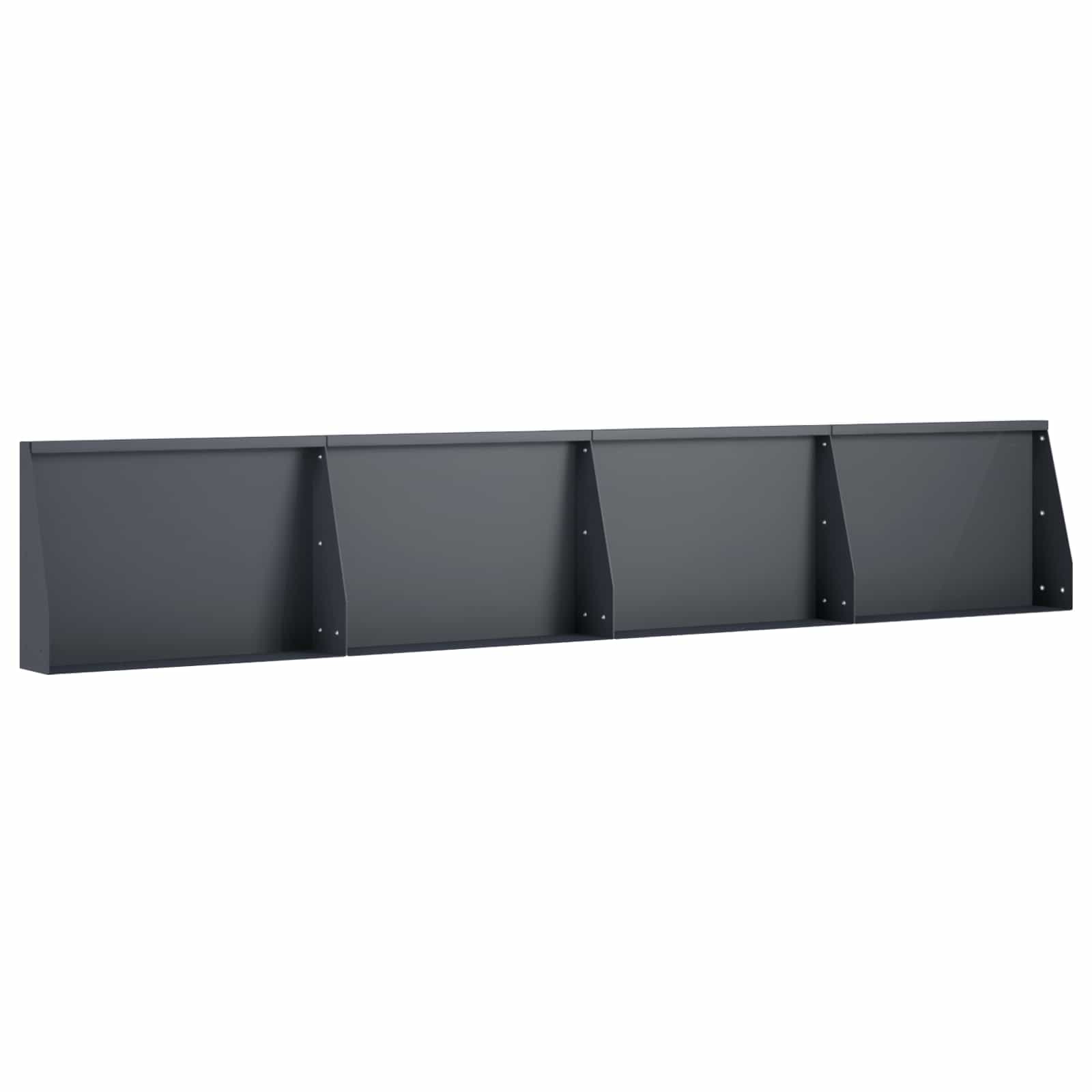 vidaXL Mur oporowy 4 szt. 60 x 12 x 30 cm Stal antracytowy