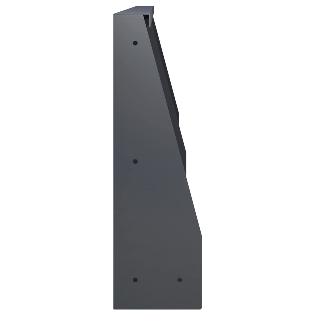 vidaXL Mur oporowy 4 szt. 60 x 12 x 30 cm Stal antracytowy