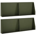 vidaXL Mur oporowy 4 szt. 60 x 12 x 30 cm Stal Oliwkowy zielony