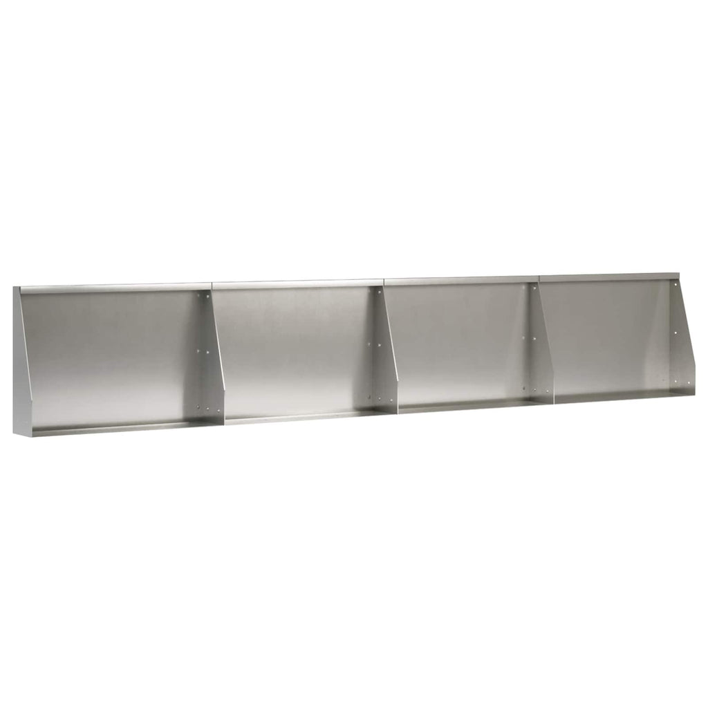 vidaXL Mur oporowy 4 szt. 60 x 12 x 30 cm Stal nierdzewna srebrny