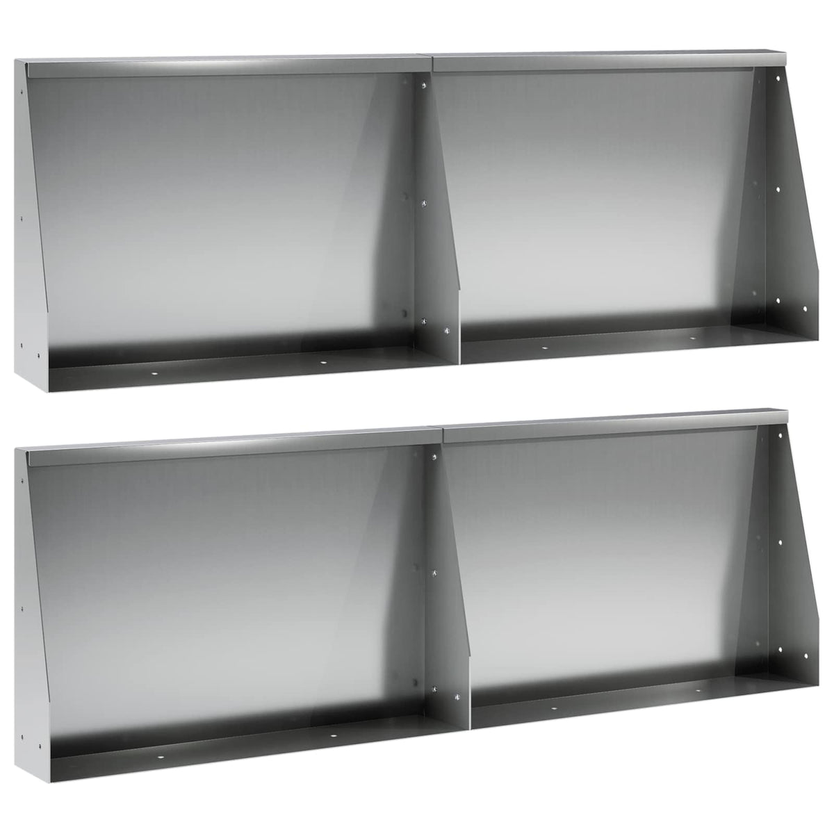 vidaXL Mur oporowy 4 szt. 60 x 12 x 30 cm Stal ocynkowana srebrny