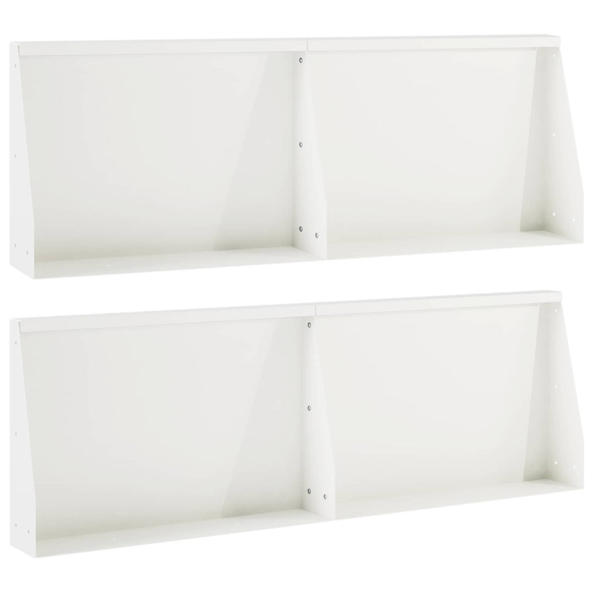 vidaXL Mur oporowy 4 szt. 60 x 12 x 40 cm Stal Biały