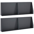 vidaXL Mur oporowy 4 szt. 60 x 12 x 40 cm Stal antracytowy