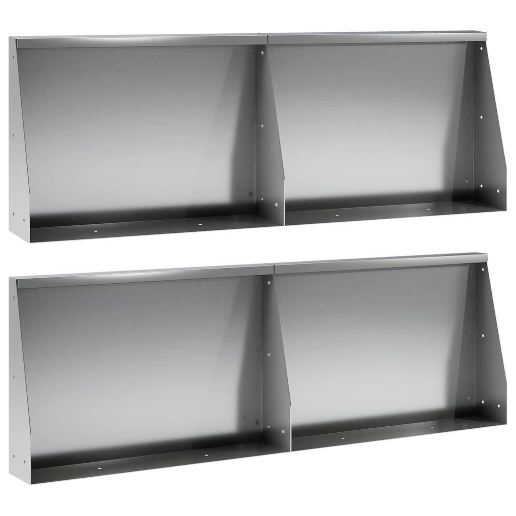 vidaXL Mur oporowy 4 szt. 60 x 12 x 40 cm Stal ocynkowana srebrny