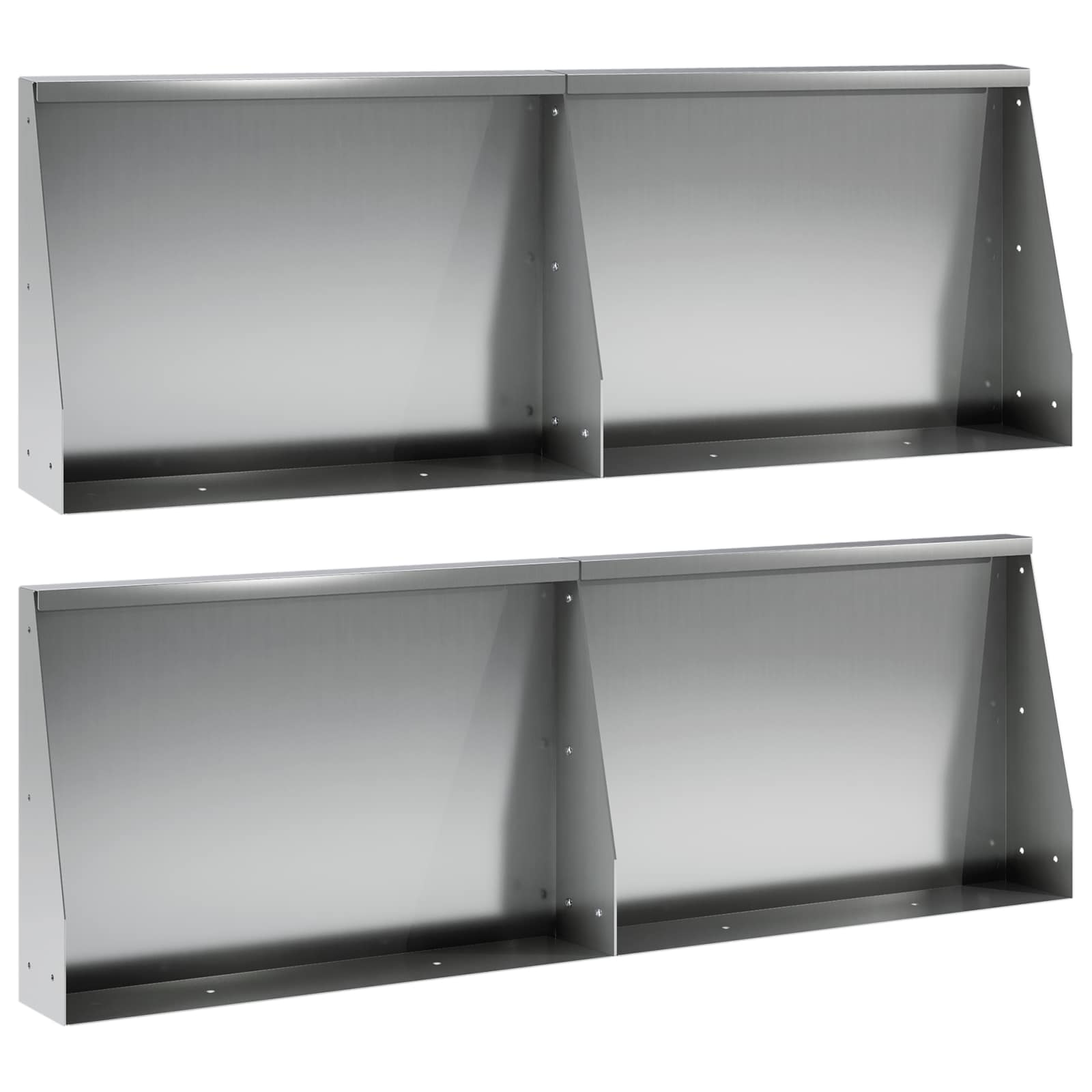 vidaXL Mur oporowy 4 szt. 60 x 12 x 40 cm Stal ocynkowana srebrny