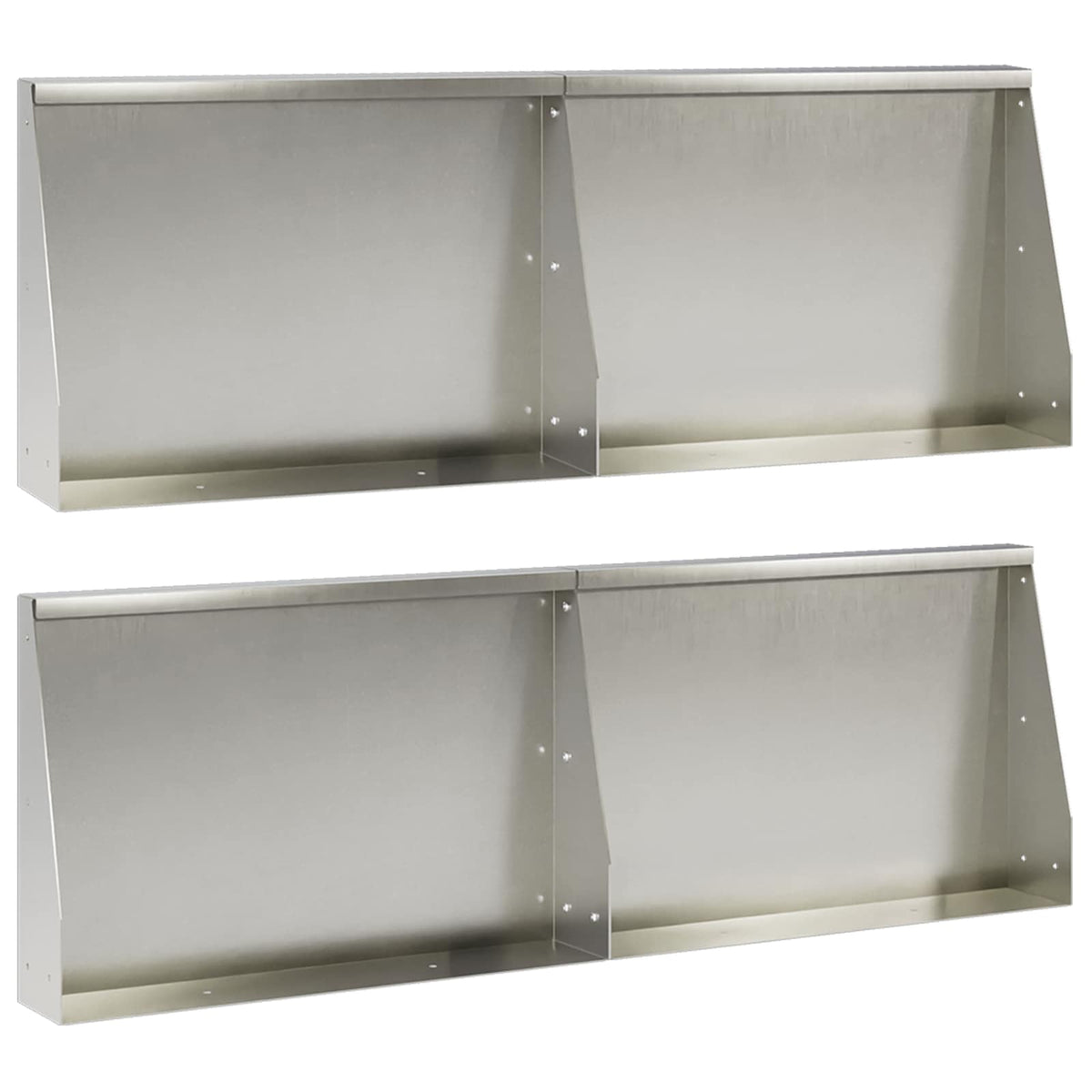 vidaXL Mur oporowy 4 szt. 60 x 12 x 50 cm Stal nierdzewna srebrny