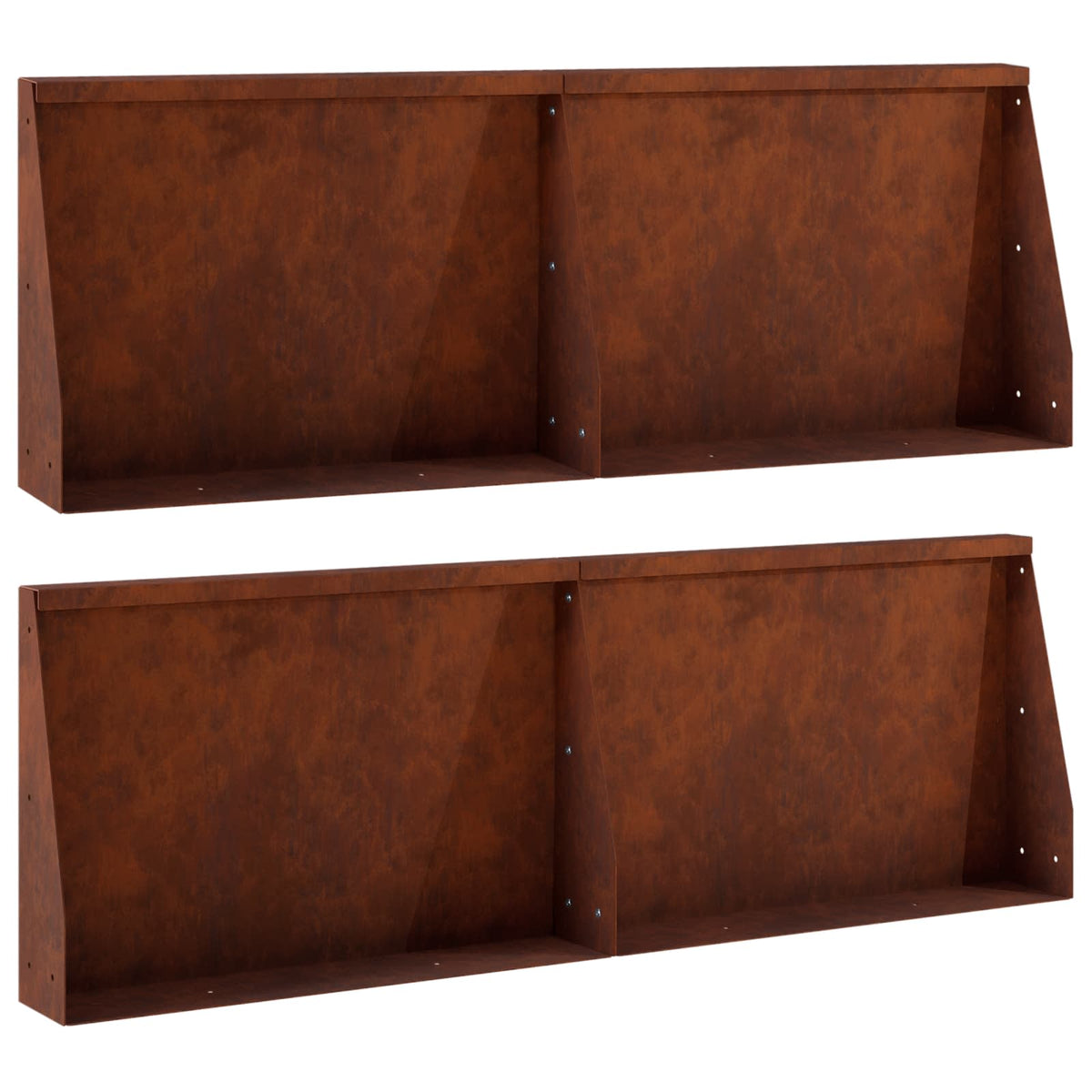vidaXL Mur oporowy 4 szt. 60 x 12 x 50 cm Stal kortenowska Rdzawy