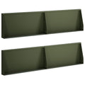 vidaXL Mur oporowy 4 szt. 80 x 12 x 30 cm Stal Oliwkowy zielony