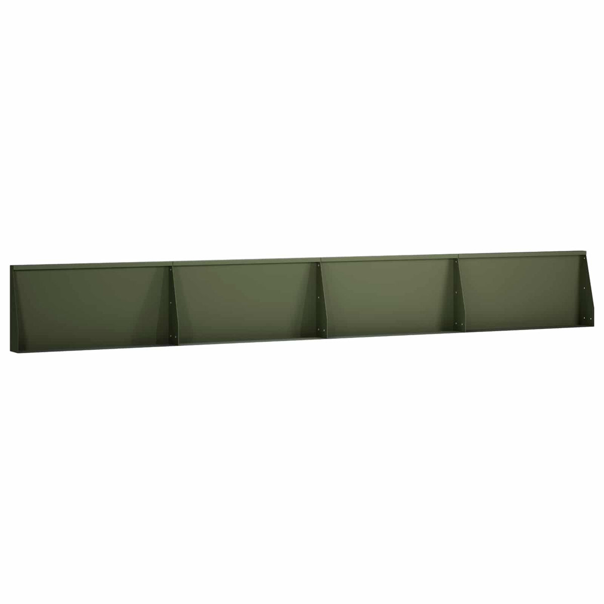 vidaXL Mur oporowy 4 szt. 80 x 12 x 30 cm Stal Oliwkowy zielony