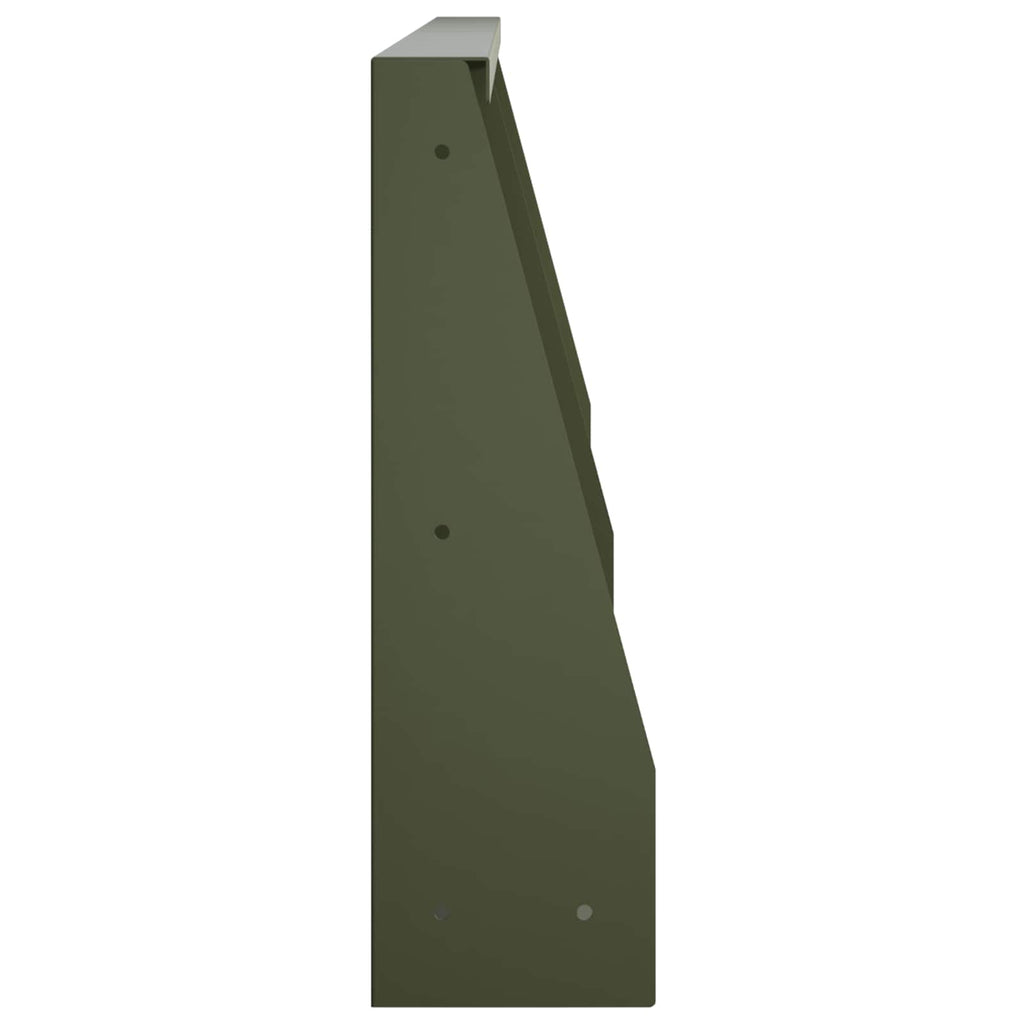vidaXL Mur oporowy 4 szt. 80 x 12 x 30 cm Stal Oliwkowy zielony