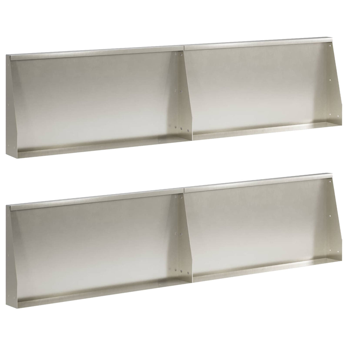 vidaXL Mur oporowy 4 szt. 80 x 12 x 30 cm Stal nierdzewna srebrny