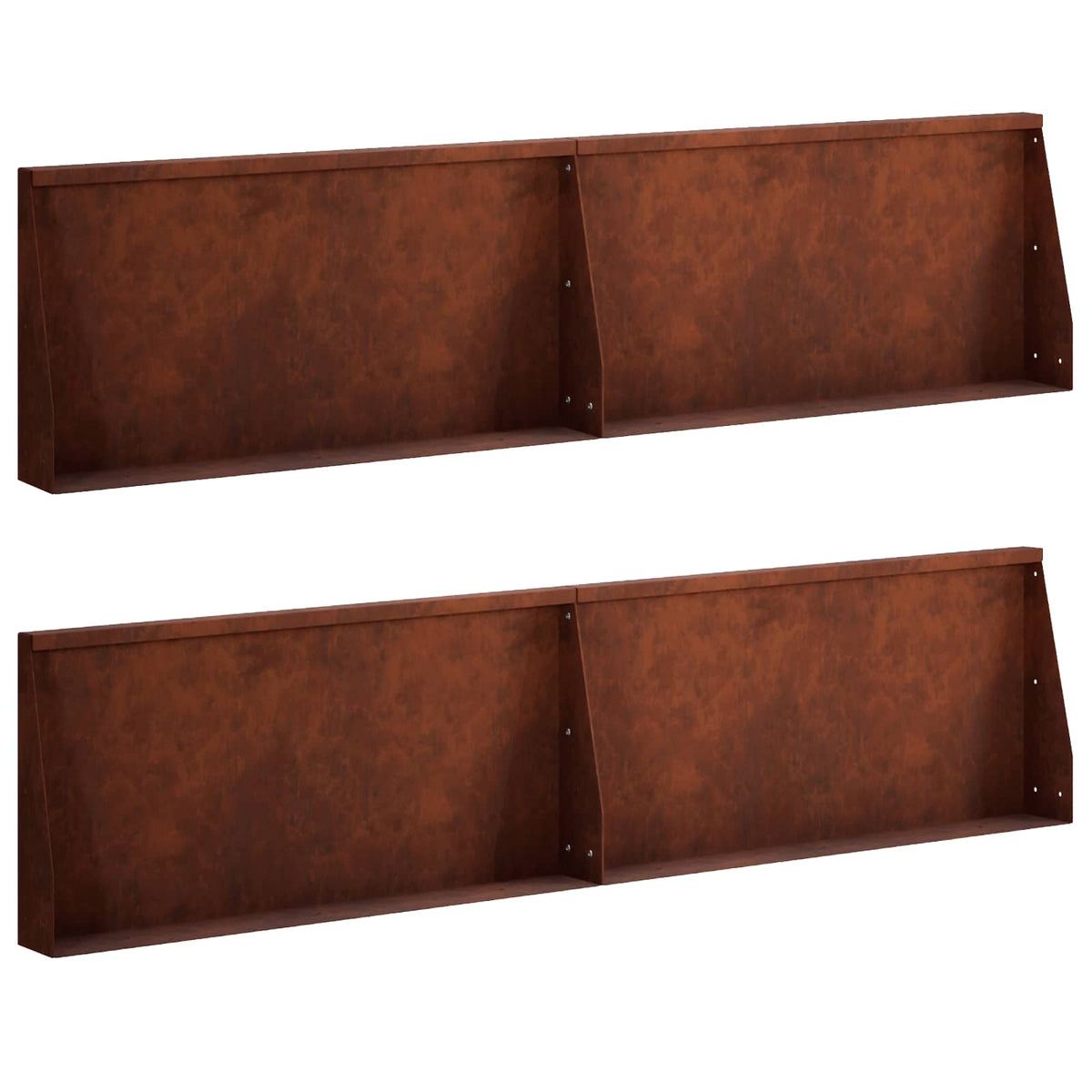vidaXL Mur oporowy 4 szt. 80 x 12 x 30 cm Stal kortenowska Rdzawy