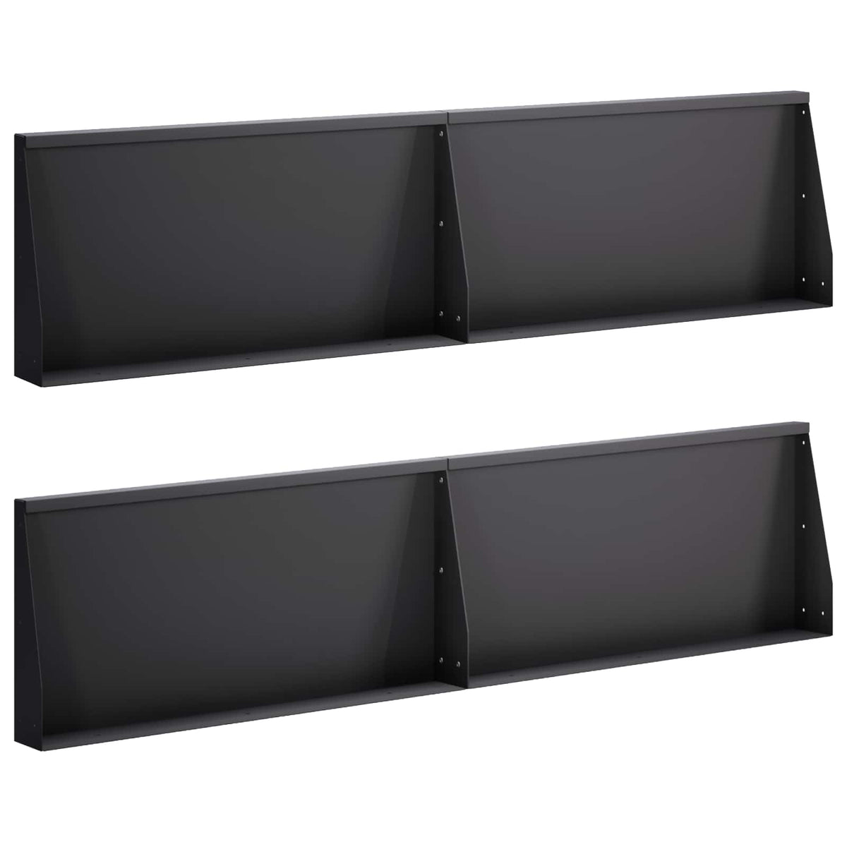 vidaXL Mur oporowy 4 szt. 80 x 12 x 40 cm Stal Czarny
