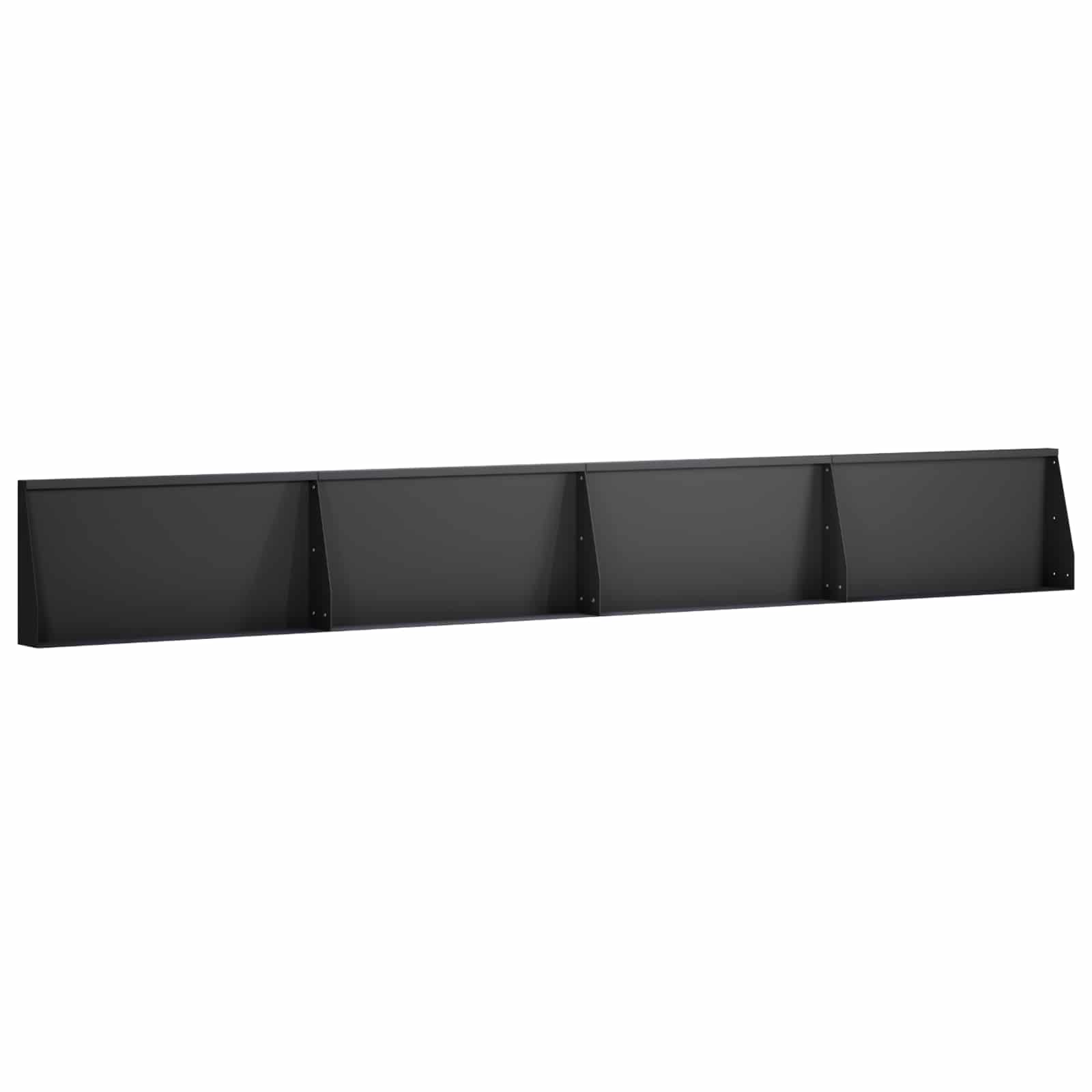 vidaXL Mur oporowy 4 szt. 80 x 12 x 40 cm Stal Czarny