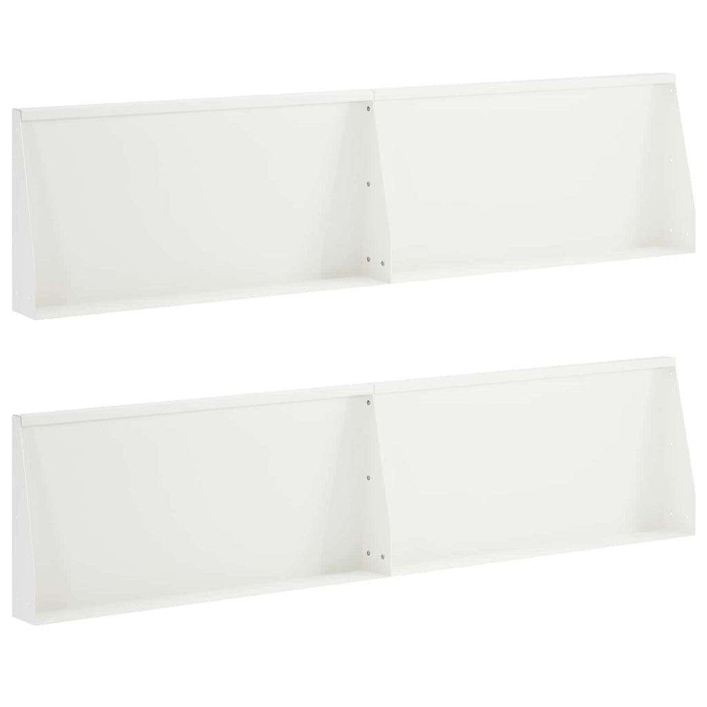 vidaXL Mur oporowy 4 szt. 80 x 12 x 40 cm Stal Biały