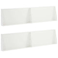 vidaXL Mur oporowy 4 szt. 80 x 12 x 40 cm Stal Biały