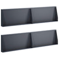 vidaXL Mur oporowy 4 szt. 80 x 12 x 40 cm Stal antracytowy