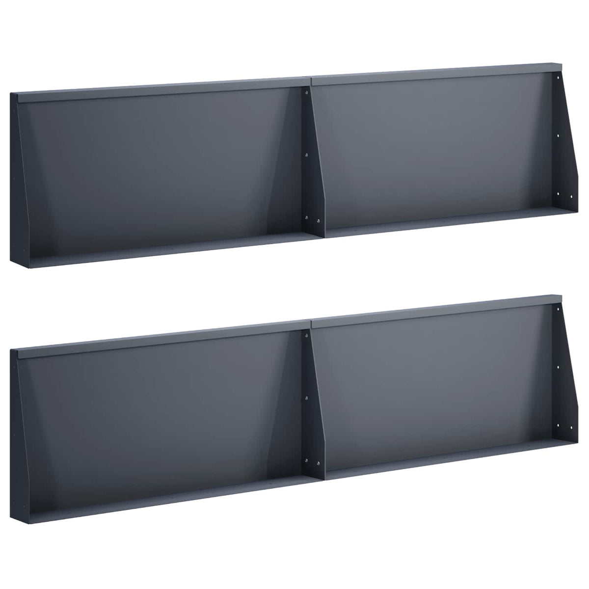 vidaXL Mur oporowy 4 szt. 80 x 12 x 40 cm Stal antracytowy