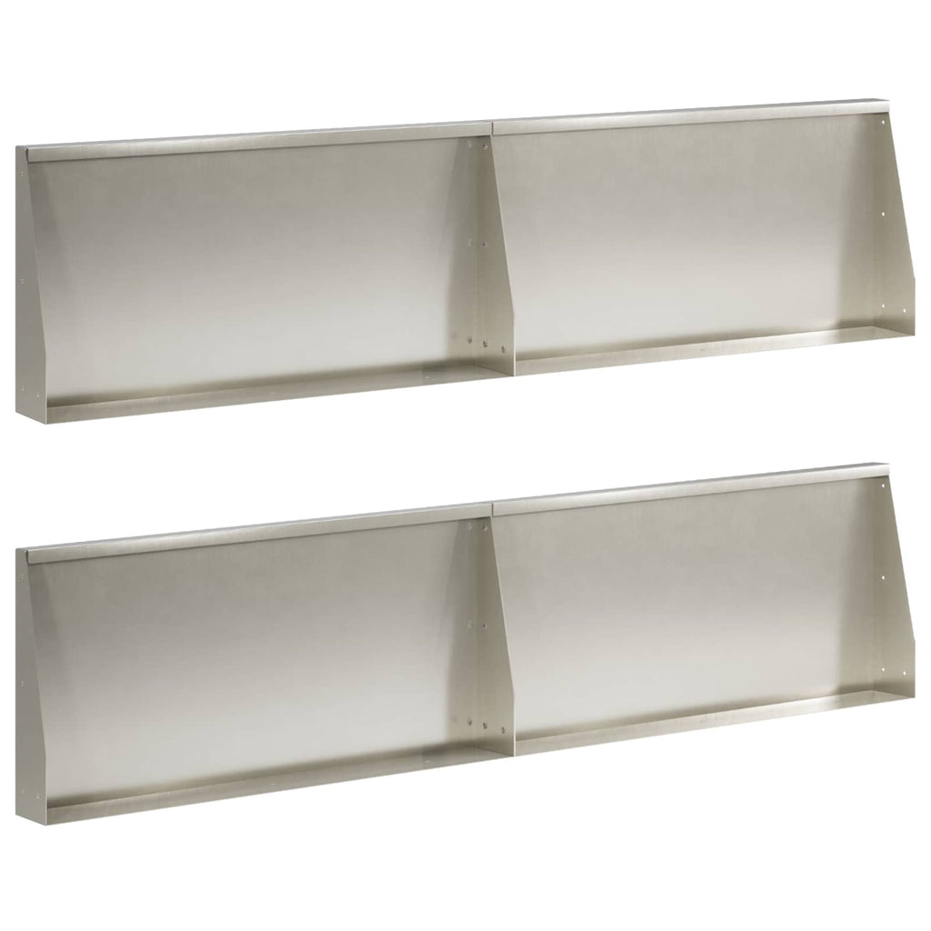 vidaXL Mur oporowy 4 szt. 80 x 12 x 40 cm Stal nierdzewna srebrny