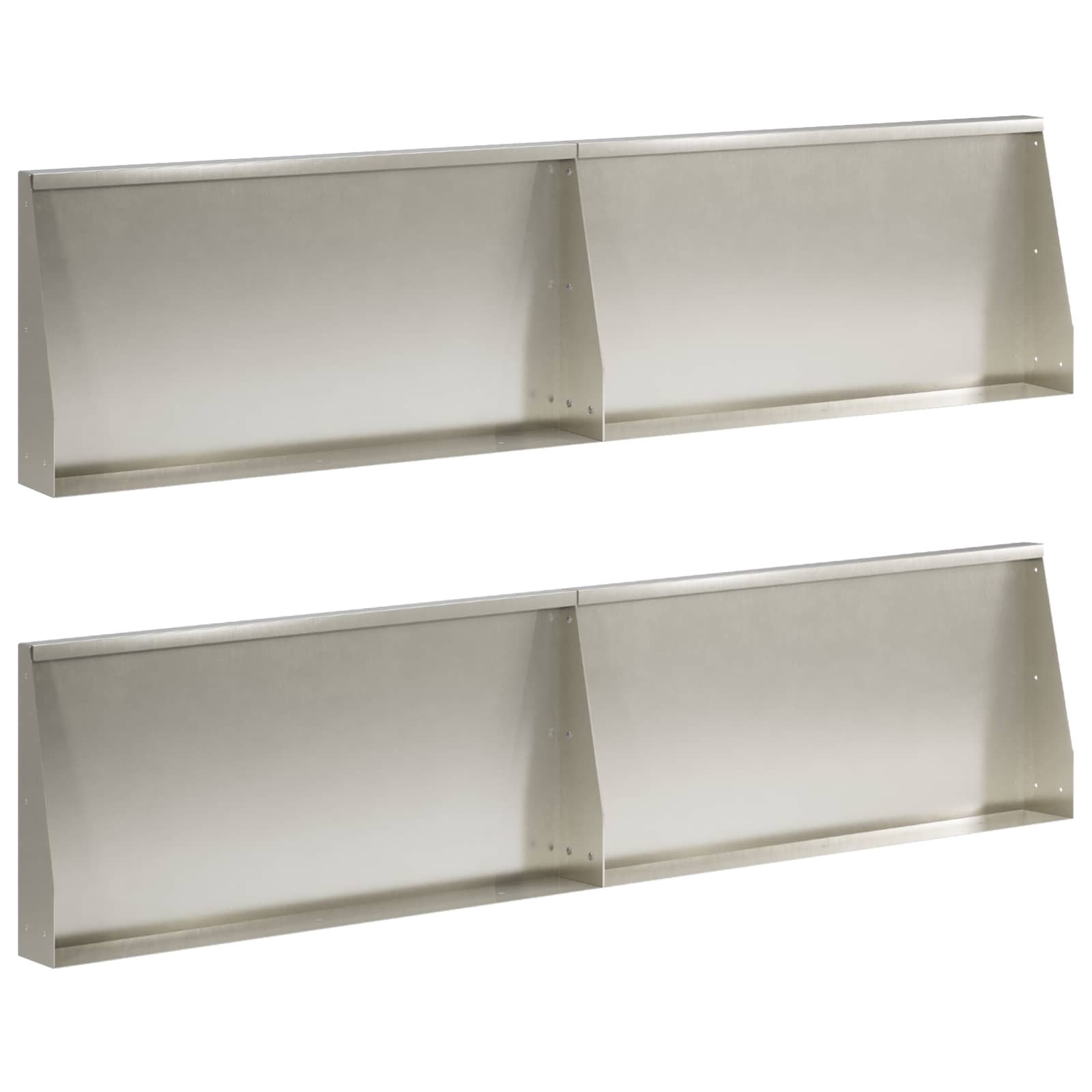 vidaXL Mur oporowy 4 szt. 80 x 12 x 40 cm Stal nierdzewna srebrny