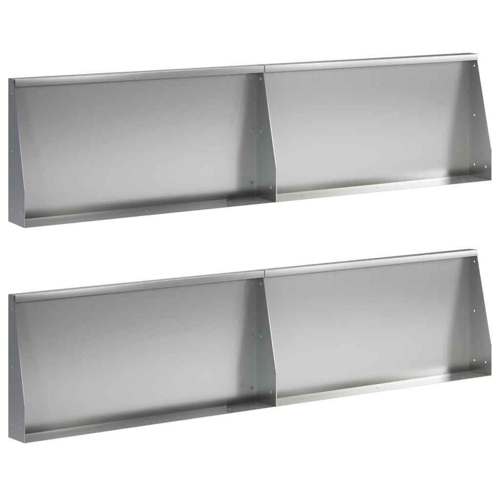 vidaXL Mur oporowy 4 szt. 80 x 12 x 40 cm Stal ocynkowana srebrny