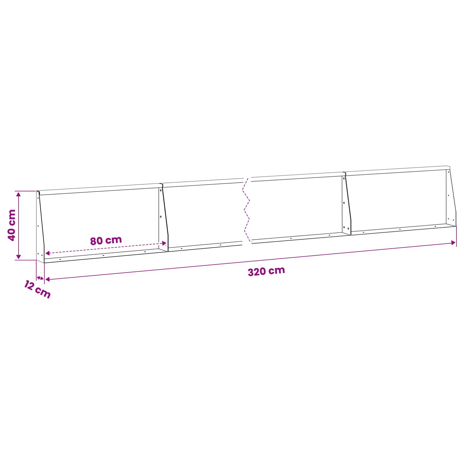 vidaXL Mur oporowy 4 szt. 80 x 12 x 40 cm Stal ocynkowana srebrny