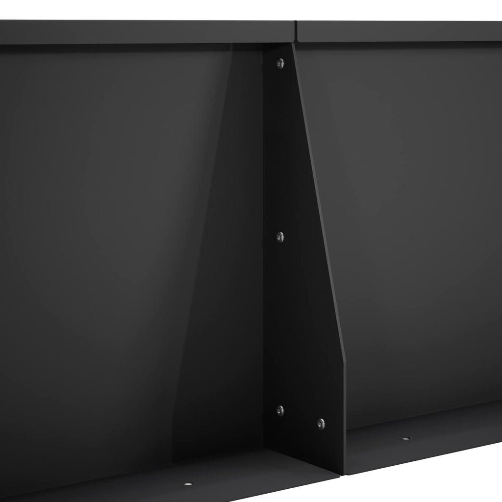 vidaXL Mur oporowy 4 szt. 80 x 12 x 50 cm Stal Czarny