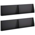 vidaXL Mur oporowy 4 szt. 80 x 12 x 50 cm Stal Czarny