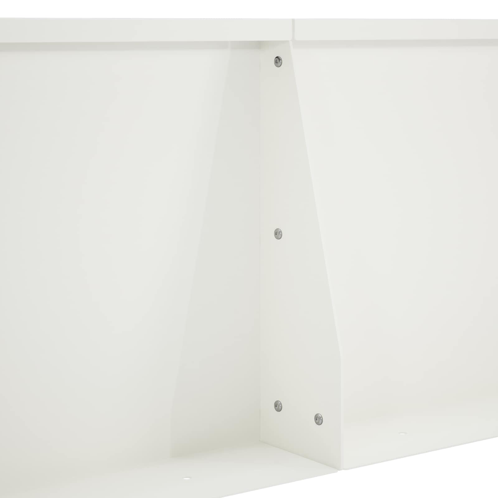 vidaXL Mur oporowy 4 szt. 80 x 12 x 50 cm Stal Biały