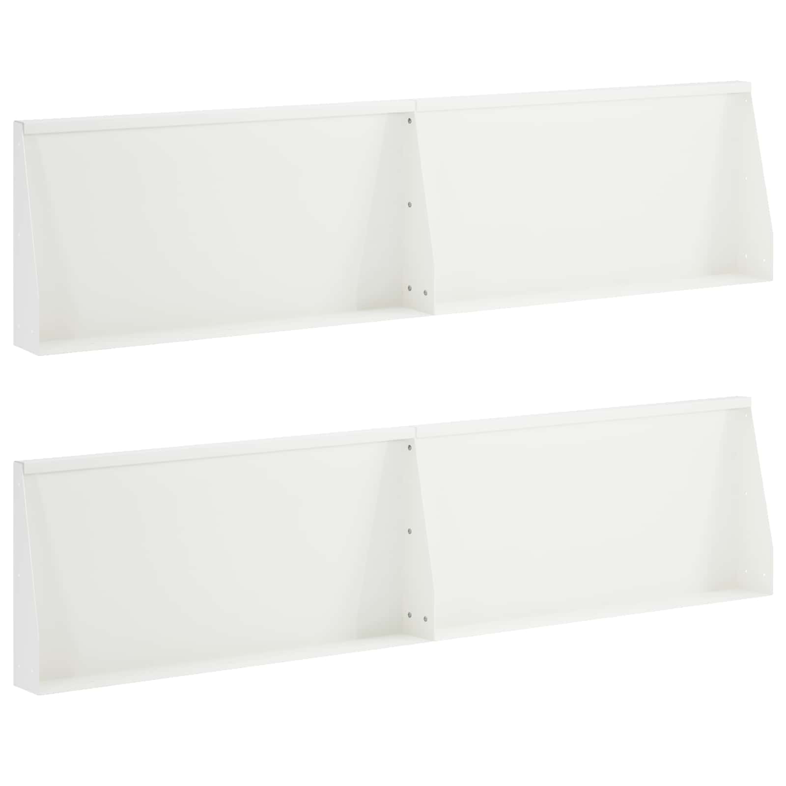 vidaXL Mur oporowy 4 szt. 80 x 12 x 50 cm Stal Biały
