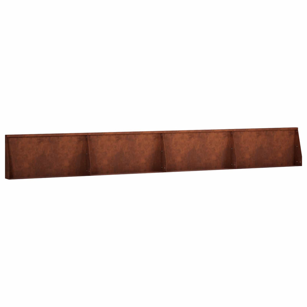 vidaXL Mur oporowy 4 szt. 80 x 12 x 50 cm Stal kortenowska Rdzawy