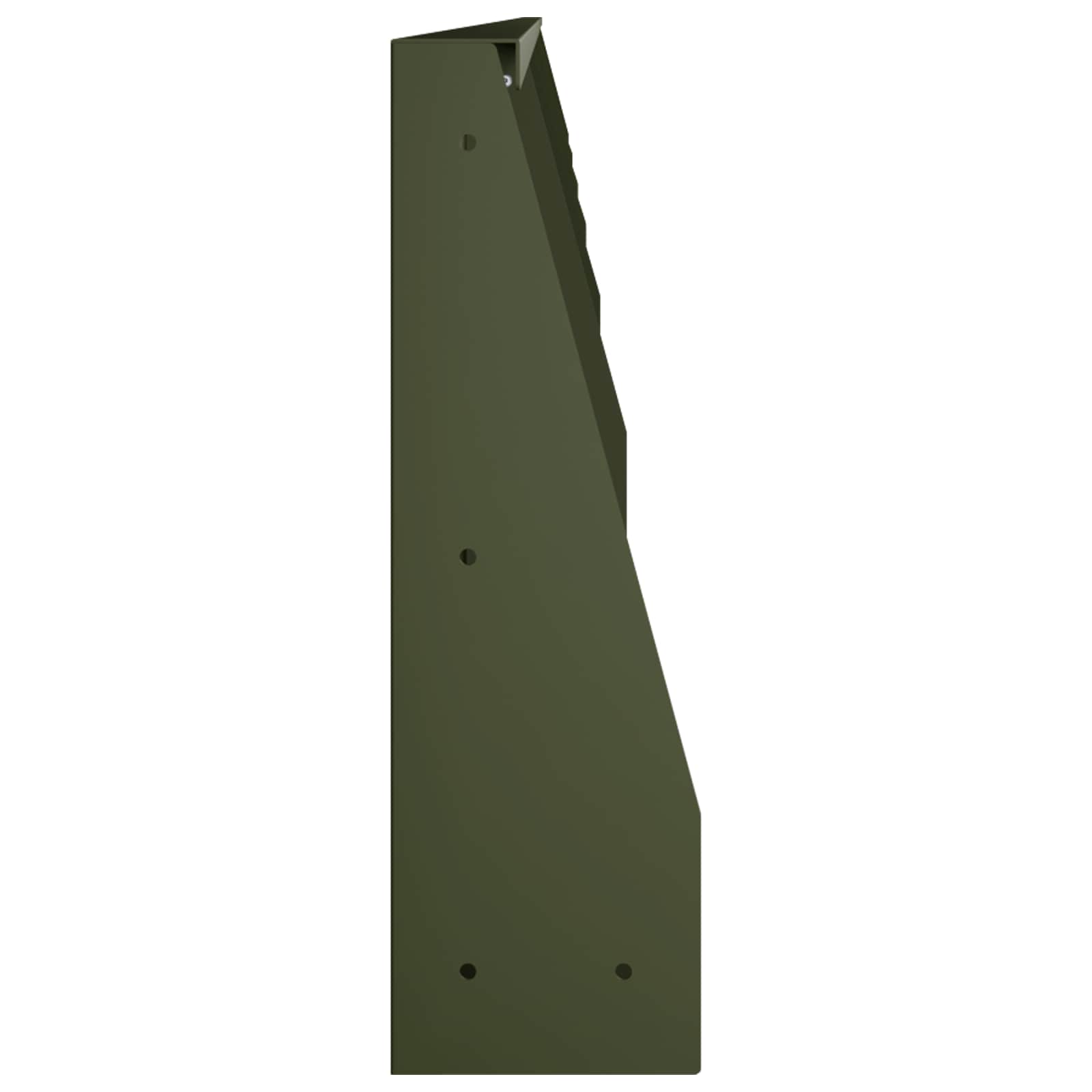 vidaXL Mur oporowy 6 szt. 100 x 12 x 30 cm Stal Oliwkowy zielony