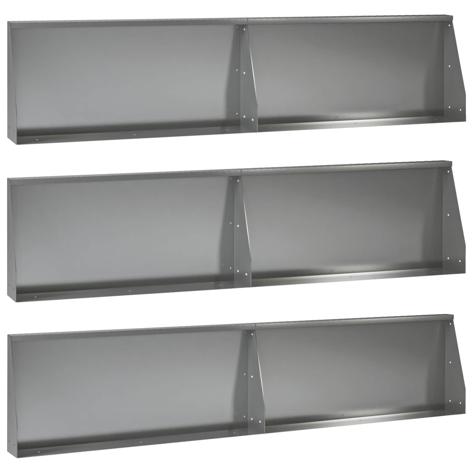 vidaXL Mur oporowy 6 szt. 100 x 12 x 30 cm Stal ocynkowana srebrny
