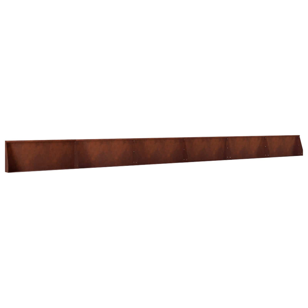 vidaXL Mur oporowy 6 szt. 100 x 12 x 30 cm Stal kortenowska Rdzawy
