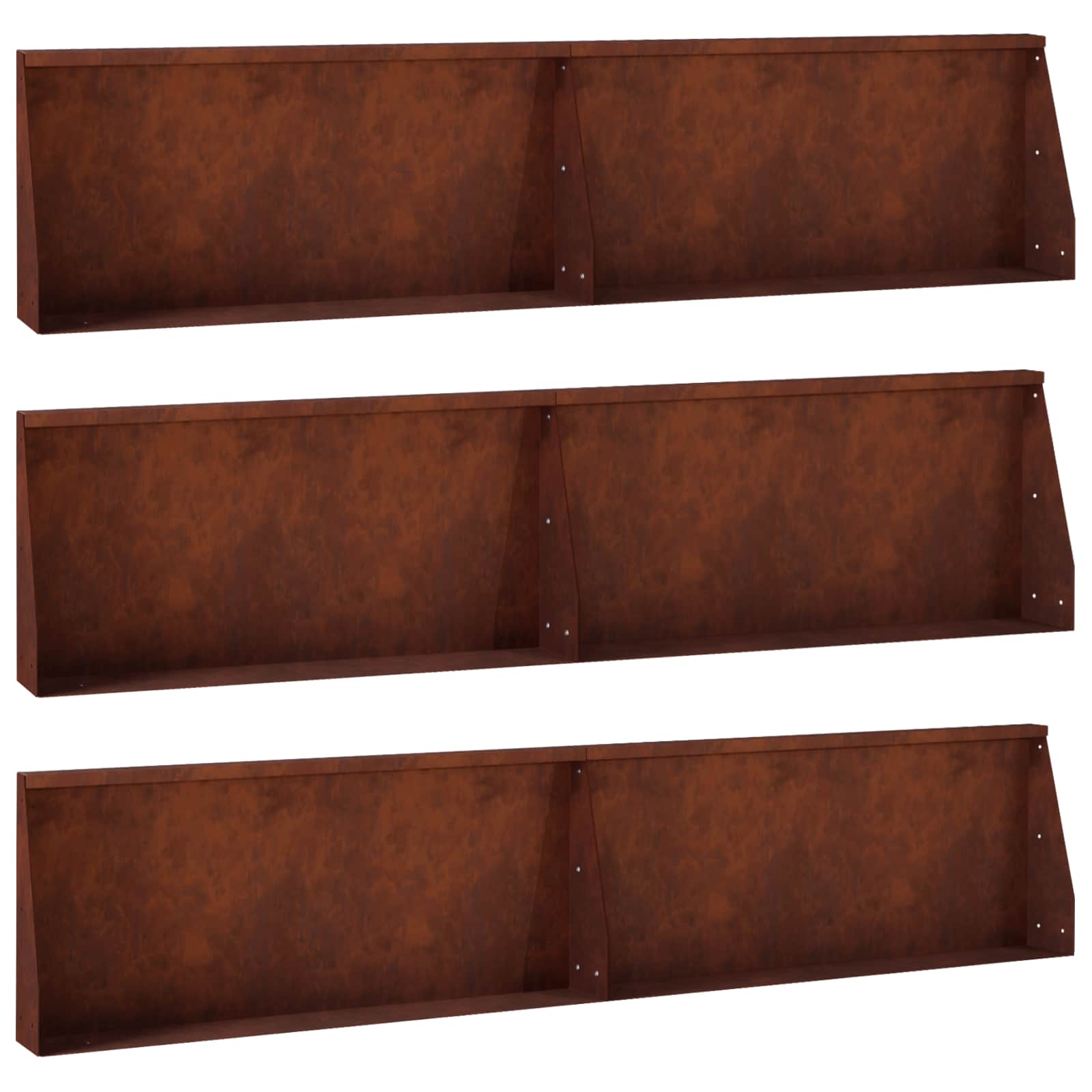 vidaXL Mur oporowy 6 szt. 100 x 12 x 40 cm Stal kortenowska Rdzawy