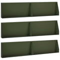 vidaXL Mur oporowy 6 szt. 100 x 12 x 50 cm Stal Oliwkowy zielony