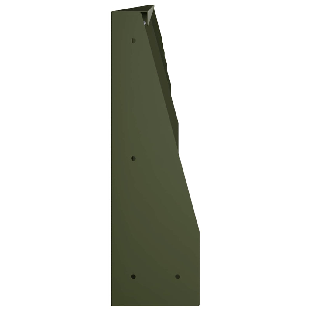 vidaXL Mur oporowy 6 szt. 100 x 12 x 50 cm Stal Oliwkowy zielony