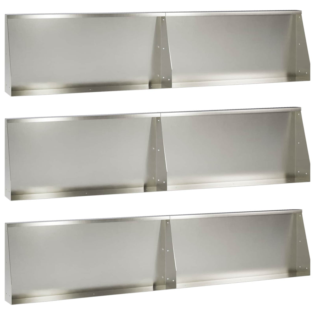 vidaXL Mur oporowy 6 szt. 100 x 12 x 50 cm Stal nierdzewna srebrny