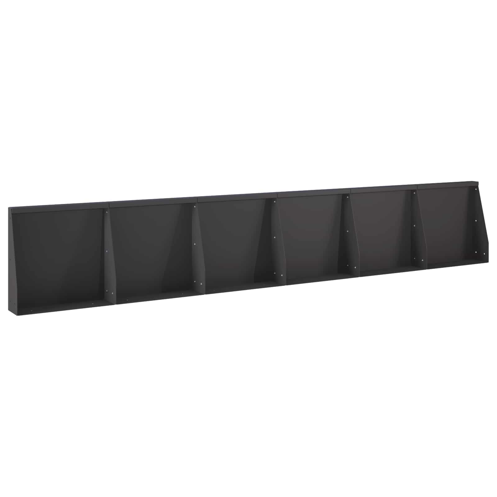 vidaXL Mur oporowy 6 szt. 40 x 12 x 30 cm Stal Czarny
