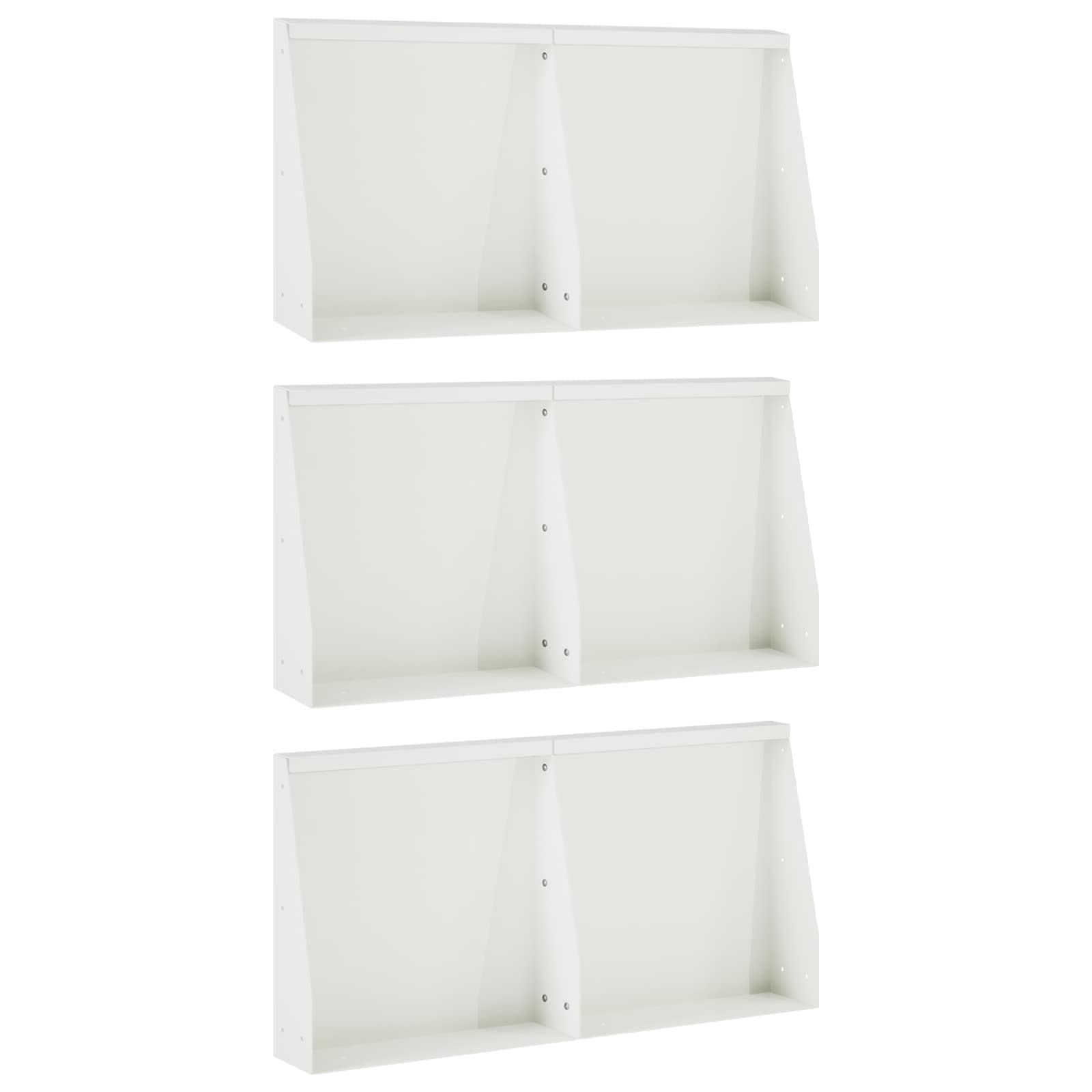 vidaXL Mur oporowy 6 szt. 40 x 12 x 30 cm Stal Biały