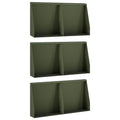 vidaXL Mur oporowy 6 szt. 40 x 12 x 30 cm Stal Oliwkowy zielony