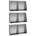vidaXL Mur oporowy 6 szt. 40 x 12 x 30 cm Stal ocynkowana srebrny