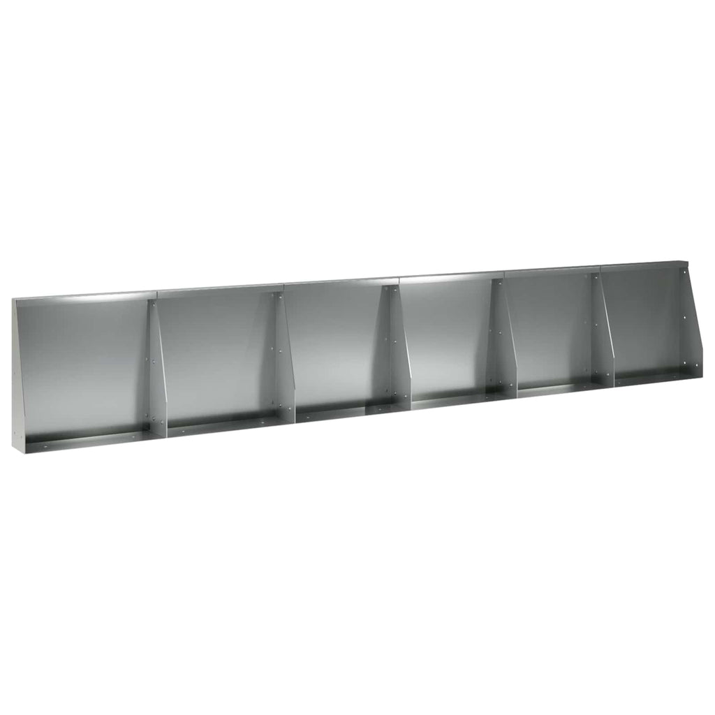 vidaXL Mur oporowy 6 szt. 40 x 12 x 30 cm Stal ocynkowana srebrny