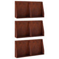 vidaXL Mur oporowy 6 szt. 40 x 12 x 30 cm Stal kortenowska Rdzawy