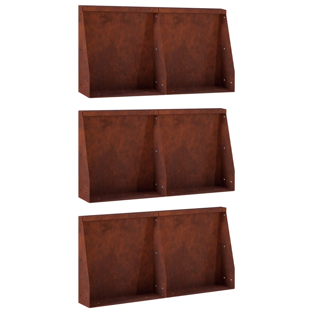 vidaXL Mur oporowy 6 szt. 40 x 12 x 30 cm Stal kortenowska Rdzawy