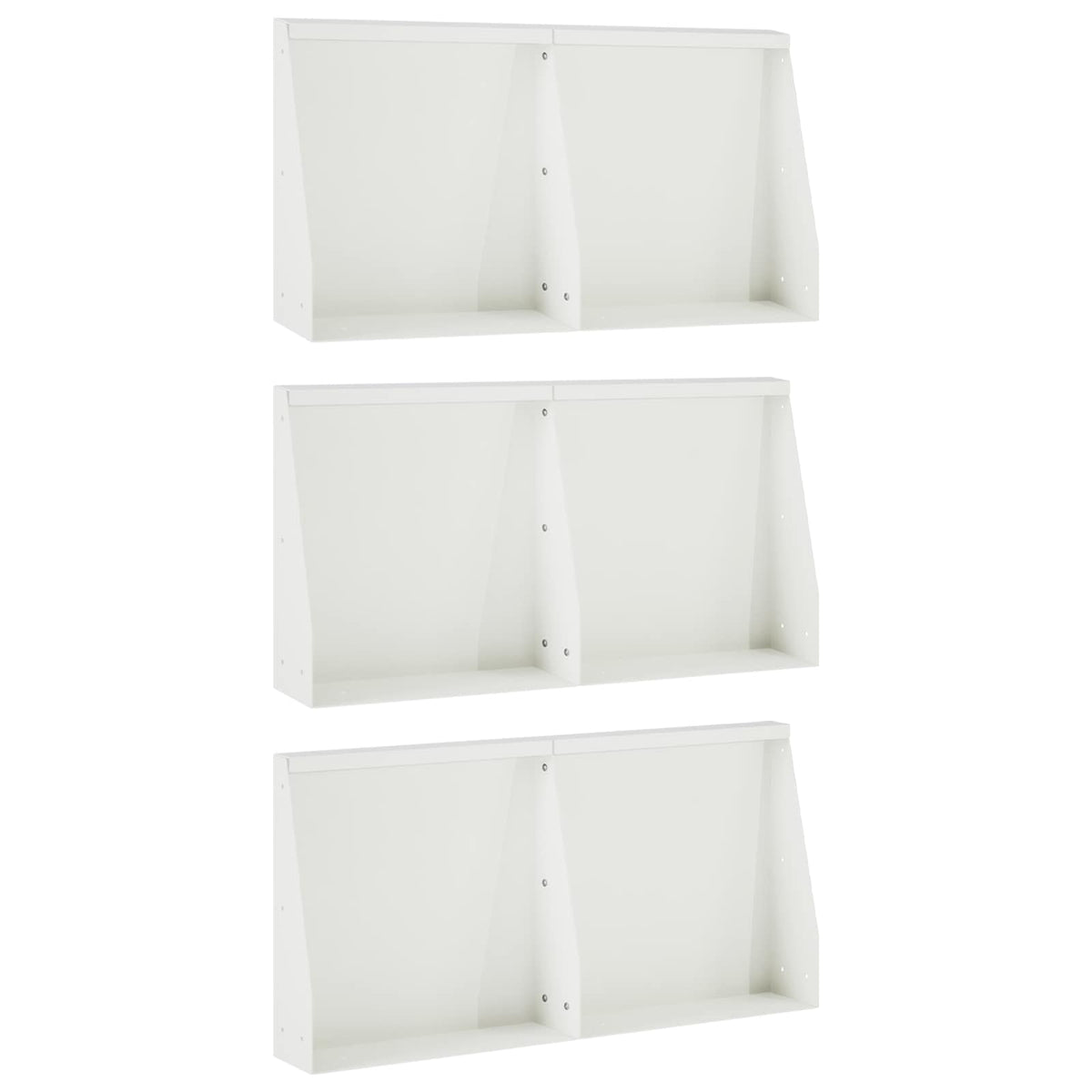 vidaXL Mur oporowy 6 szt. 40 x 12 x 40 cm Stal Biały
